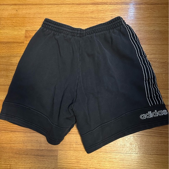 Adidas Sweat Shorts Mens Small Black Trefoil Thick Gym Soccer Basketball Y2K(b4 - Picture 3 of 13